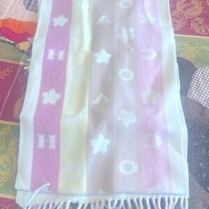Coach scarf- neopolitan colors - cream , pink and brown . New , no tags